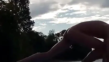 Slender Nudist Boy Does Yoga Nude on a Naturist Beach. Naked Yoga Video by Jon Arteen Gay Porn Model