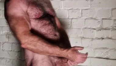 Hairy Muscle Bear Stroking