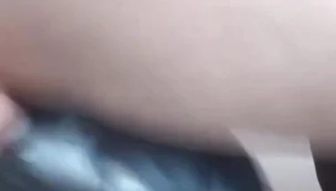 Leather pants stuffed with a leather pillow