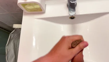 Quick Jerk off and Playing with My Cum