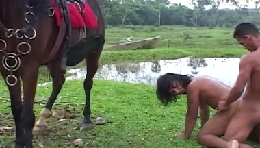 Gay Ranch Scene-4_gay Latinos Fucking in the Ranch Field and Cum on Each Other