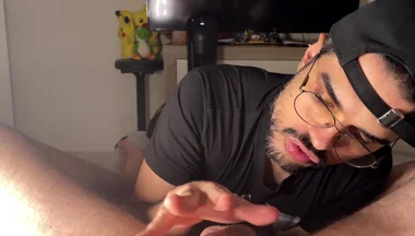 Sucking My Friend Dick Slowly and Making Him Cum