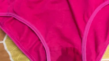 My Exgirlfriend Shreya's Red Sniffing and Panties Cum