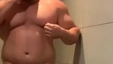 Jack Stacked Solo Masturbation in the Gym Shower