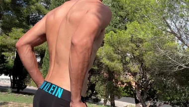 Short Risky Naked Flashing on Summer Day