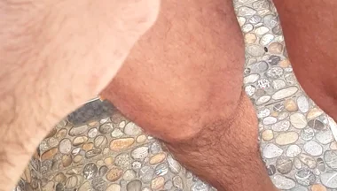 Feet and Dicks on the Balcony
