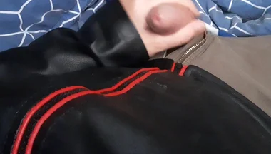 Edging in Red and Black Leather Jacket