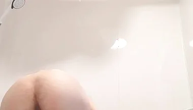 Risky Wank Before Bath Cock Slapping