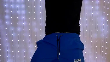 Fitness Workout in Blue Ck Shorts