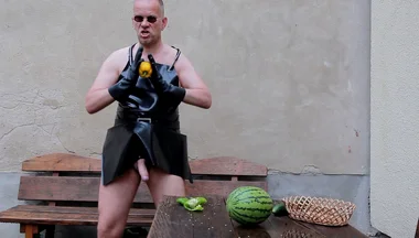 The Horny Rubber Gardener - Crushing Vegetables & Boot Care