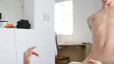 Lovely Twink Sucks Off And Rides His Dom Top