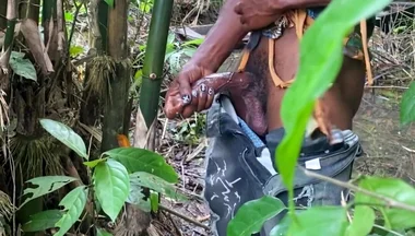 Pouring Cum in the Forest