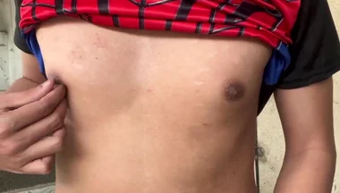 Asian Spiderman Cums on a Rainy Day
