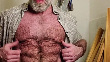 Hairy Dilf Gets Caught Wanking