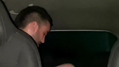 Cruising Straight Uber Driver Fucks Bareback the Tight Ass of Beautiful Young Gay Man in the Car Cums Inside Her Ass