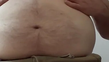 Big Bear Admires His Hairy Tummy