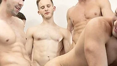 Derek Cox 9 Man Bareback Gang Fuck