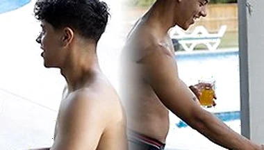 Nastytwinks - Outdoor Shower - Jay Angelo Takes Shower When Jordan Haze Joins, Bareback Shower Fuck