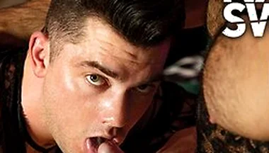 Damien Stone And Collin Simpson Fucks In Lingerie