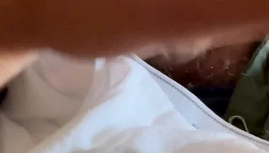 Shooting Cum on a Blue Jockstrap, White Briefs, Jerking in My Army Uniform!