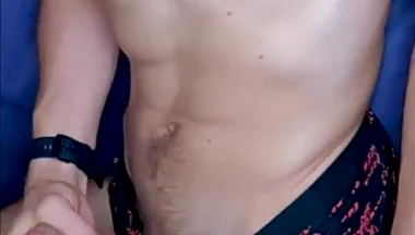Masturbating with Underwear on