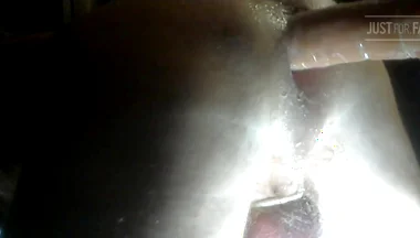 Cockring on While Fucked by a Big Thrusting Dildo