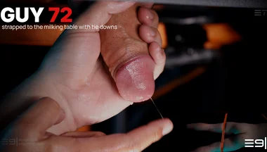 72 - Guy with Huge Uncut Hammer Gets Tied Down to My Milking Table and Drained