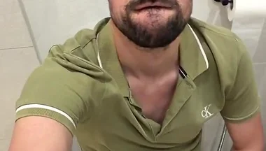 Hot Stepdaddy Jerking off in Bathroom