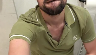 Hot Stepdaddy Jerking off in Bathroom