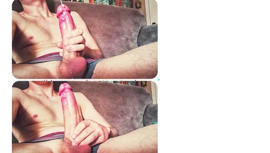 Virgin Guy Touches His Huge Cock for the First Time (beautiful Cum)