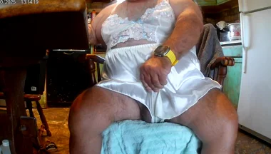 Mark Fletcher Watching a JOI Vid Cumming Wearing More Lingerie