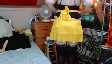 Sissy Bitch Teases shaking its fat ass and playing with boobs