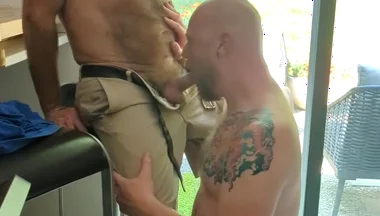 Sucking on Stepdad's Big Cock