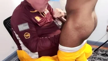 Coach Inspects Players Penis Before the Big Game.