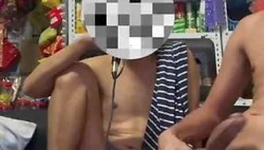 Horny Asian Twinks Suck His Huge Dick While Singing In The Karaoke Room With His Friend