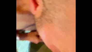 Construction Stepdad Has Fun in the Garage with His Buddy