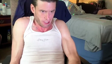 My Slick Back Greaser Look as I Jerk with Greeting Grunting Noises at Bust