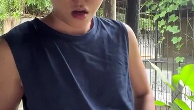 Naked Boy Outdoor Masturbation