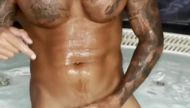 Surprise Cumshot in the Jacuzzi