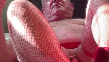 Stepdaddy in Stepmommy's Lingerie Begging for His Boy