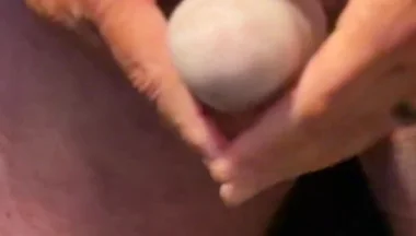 Precum and Edging Eating Premature Ejaculation Cum