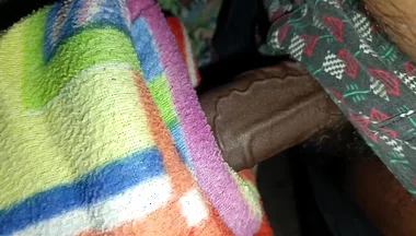 Big Black Cock a Man Handjob in Night Room
