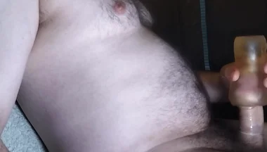 Masturbation with Sex Toy and Cumshot to Condom