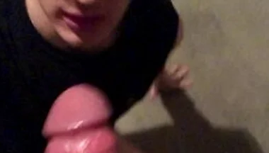 Skinny Guy Sucks Huge Cock