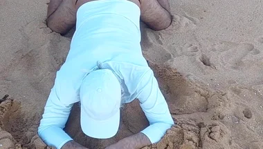 Ladysilva on the Beach in Panties Showing off Her Sexy Ass