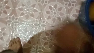 Playing with Soap in the Bathroom