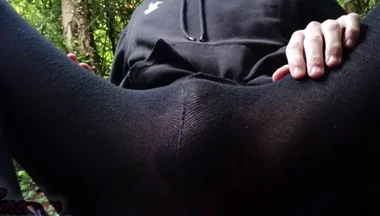 Hairy Wbc Sissy Outside - Edging Ends in a Huge Load