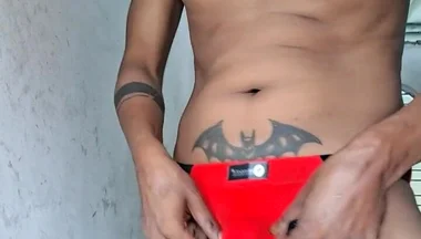 Open Cock Red Thong Short.