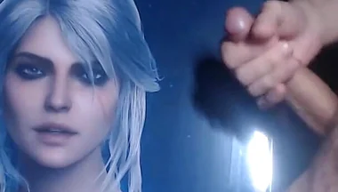Cum Tribute for Ciri (game Character From Witcher 3)