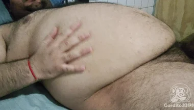 Fat Guy Masturbating